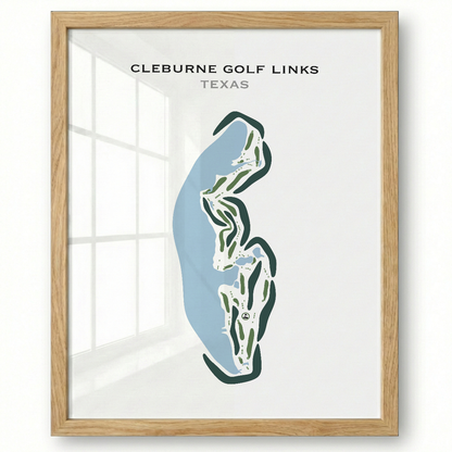 Cleburne Golf Links, Texas - Printed Golf Courses