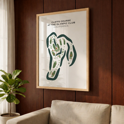 Cliffs Course at The Olympic Club, California - Printed Golf Courses