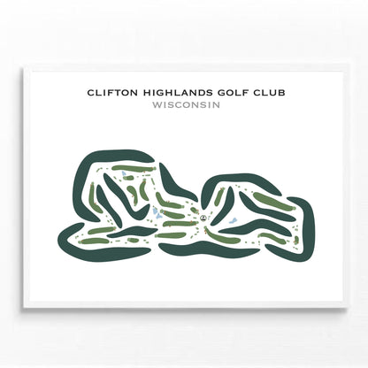 Clifton Highlands Golf Club, Wisconsin - Printed Golf Courses