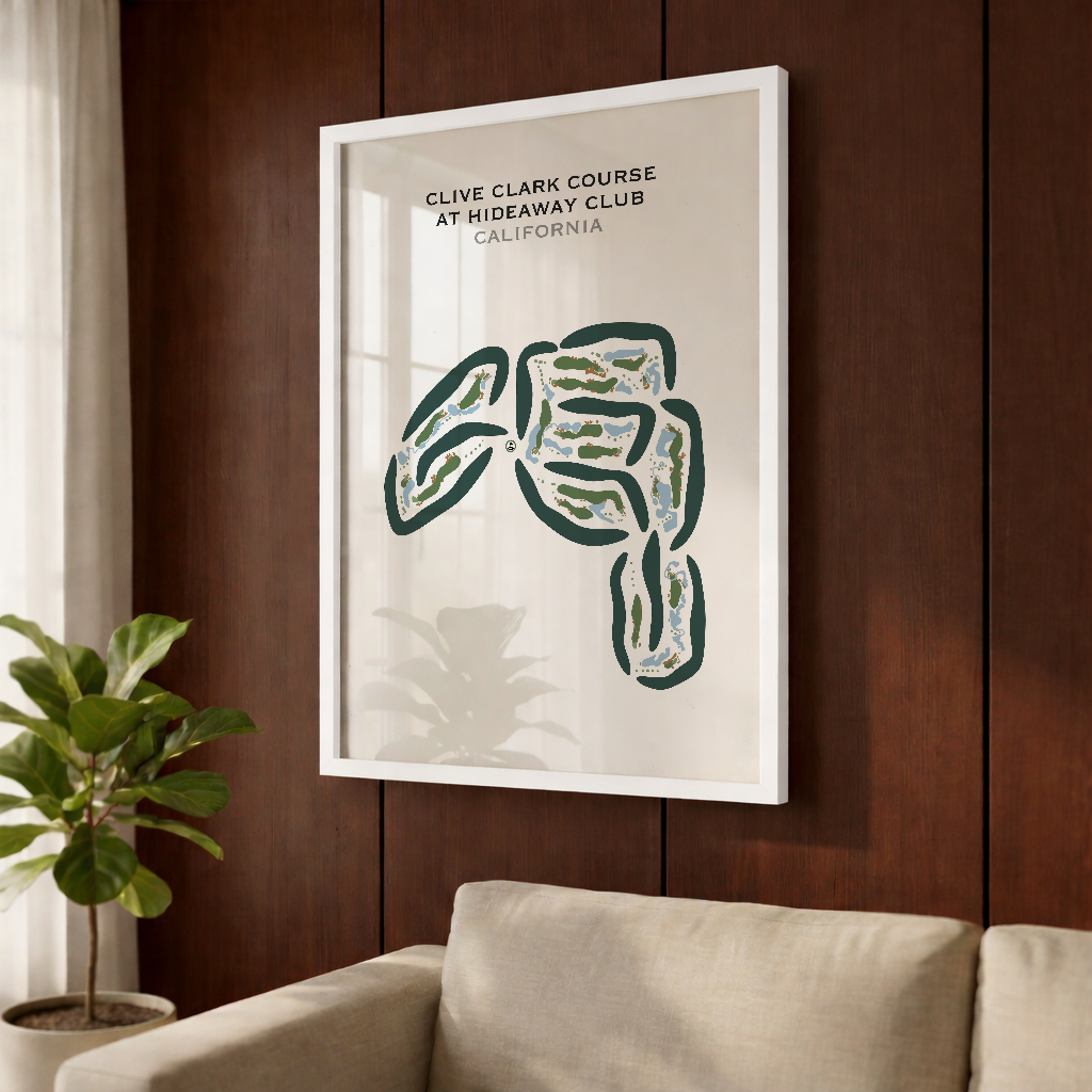 Clive Clark Course at Hideaway Club, California - Printed Golf Courses