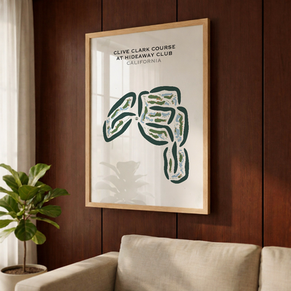 Clive Clark Course at Hideaway Club, California - Printed Golf Courses