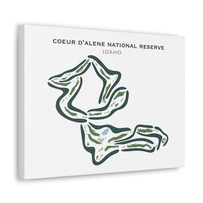 Coeur d'Alene National Reserve, Idaho - Printed Golf Courses