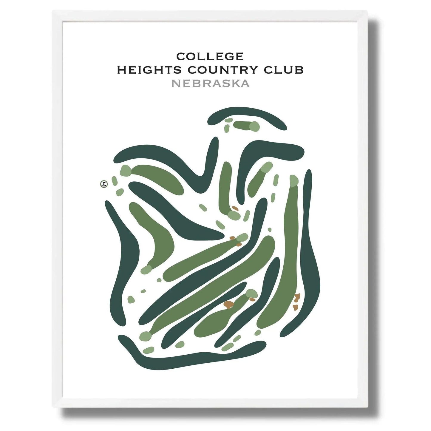College Heights Country Club, Nebraska - Printed Golf Course