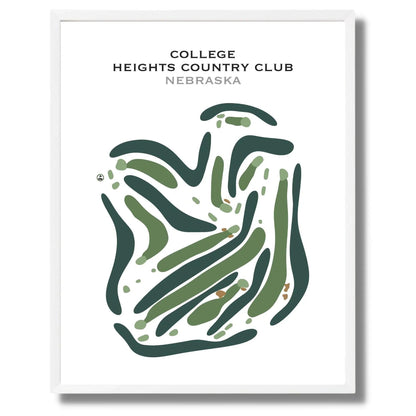 College Heights Country Club, Nebraska - Printed Golf Course