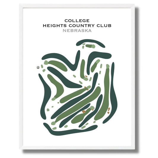 College Heights Country Club, Nebraska - Printed Golf Course