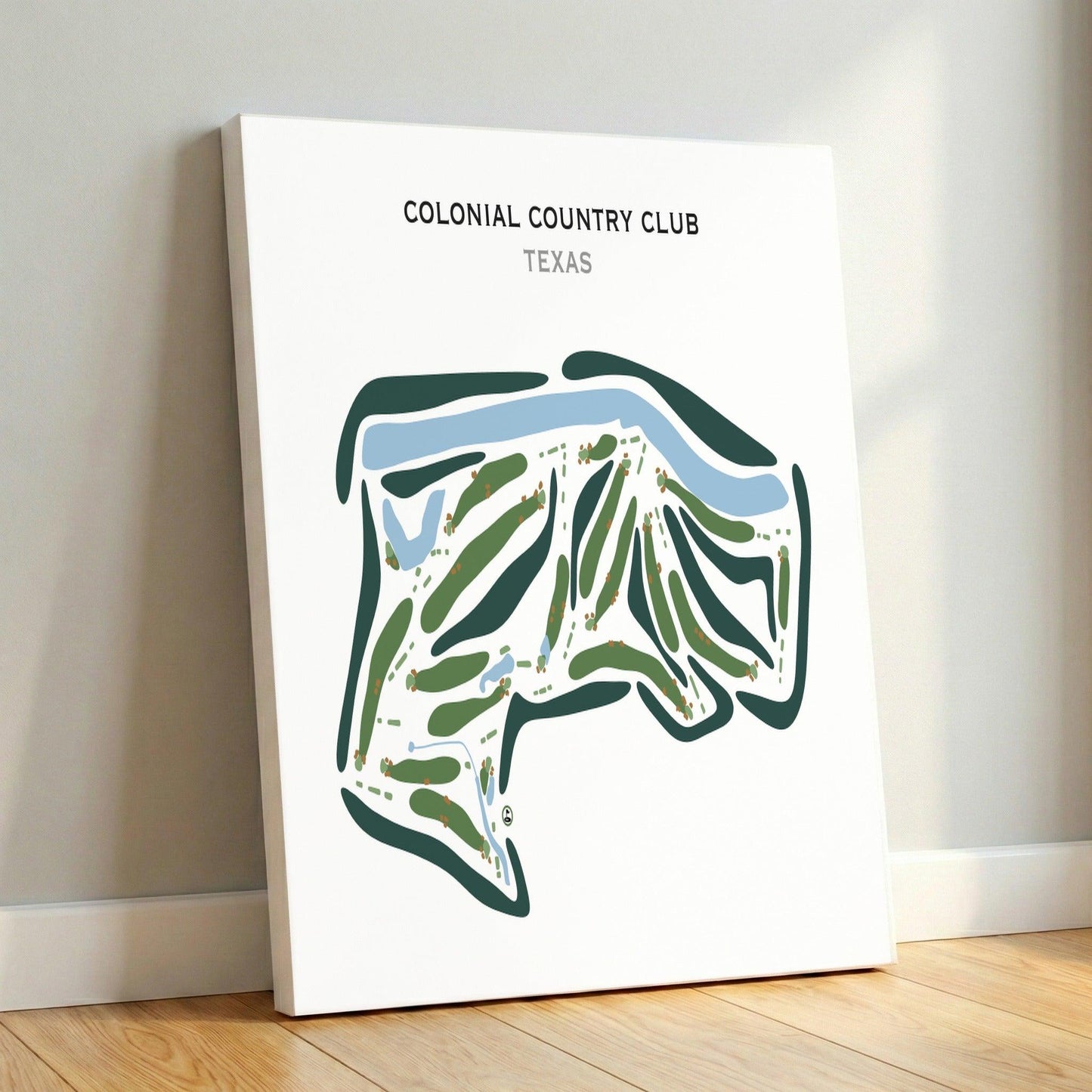 Colonial Country Club, Texas - Printed Golf Courses