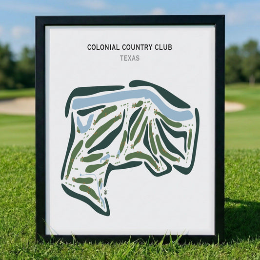 Colonial Country Club, Texas - Printed Golf Courses