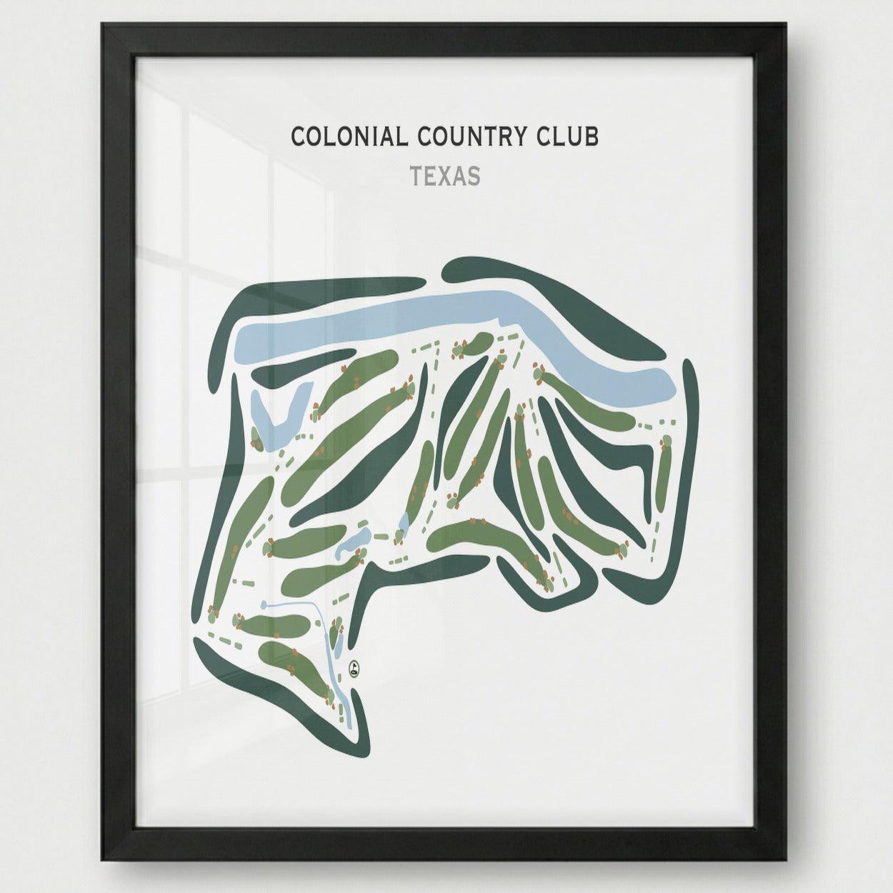 Colonial Country Club, Texas - Printed Golf Courses