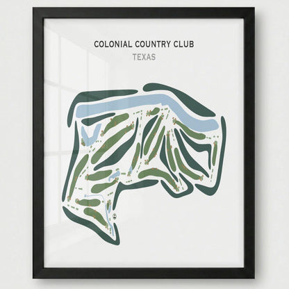 Colonial Country Club, Texas - Printed Golf Courses