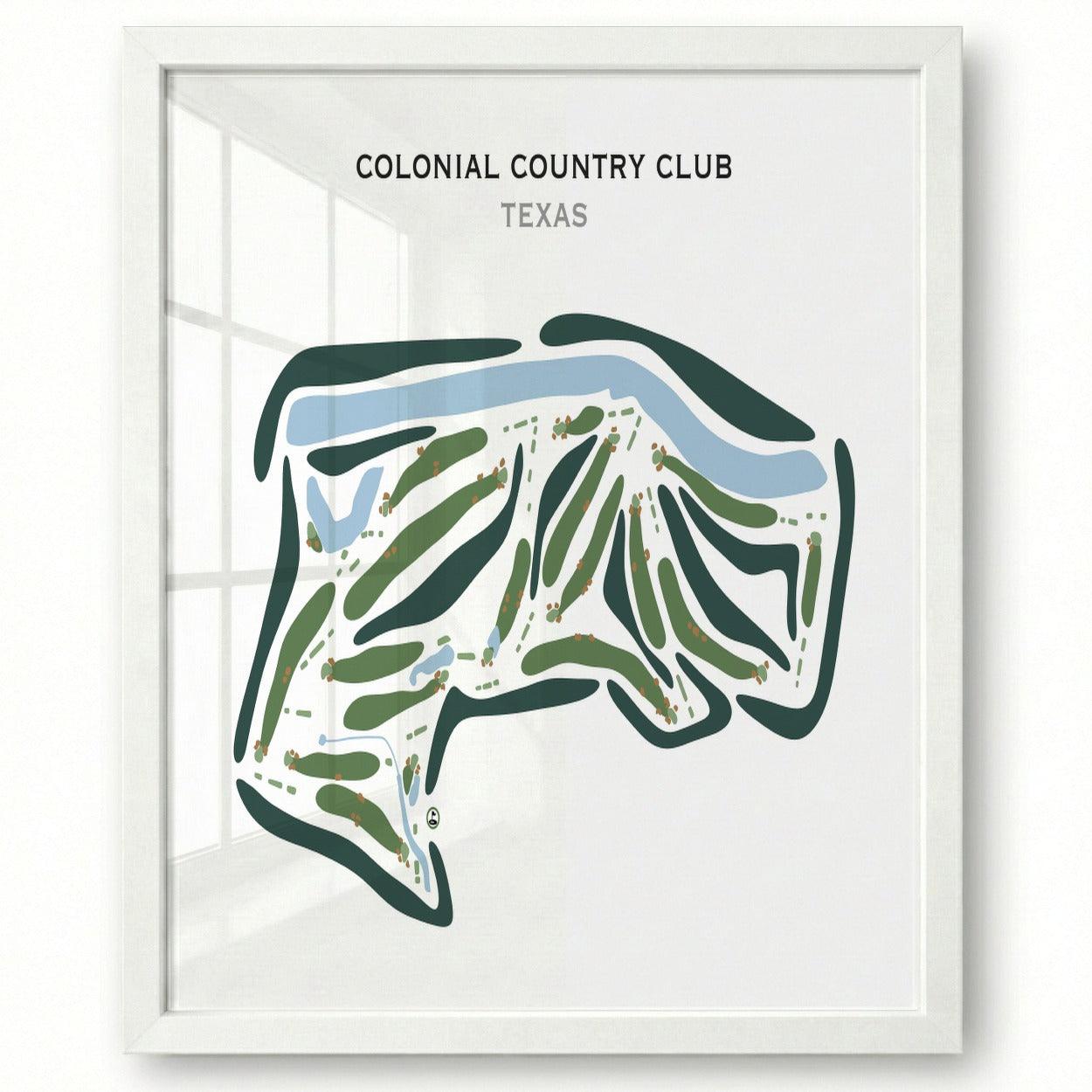 Colonial Country Club, Texas - Printed Golf Courses