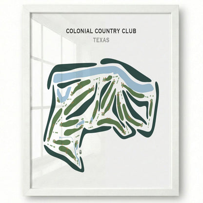 Colonial Country Club, Texas - Printed Golf Courses