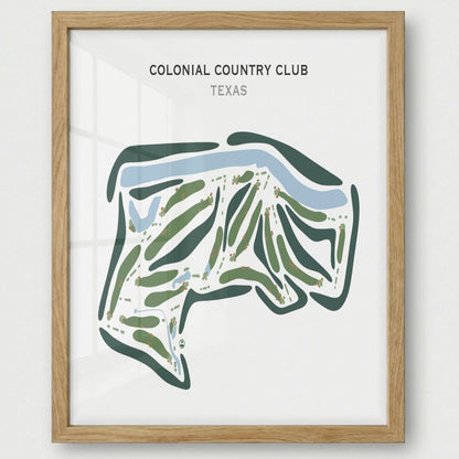 Colonial Country Club, Texas - Printed Golf Courses