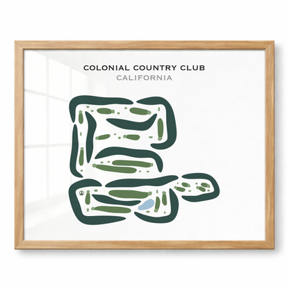 Colonial Country Club, California - Printed Golf Courses