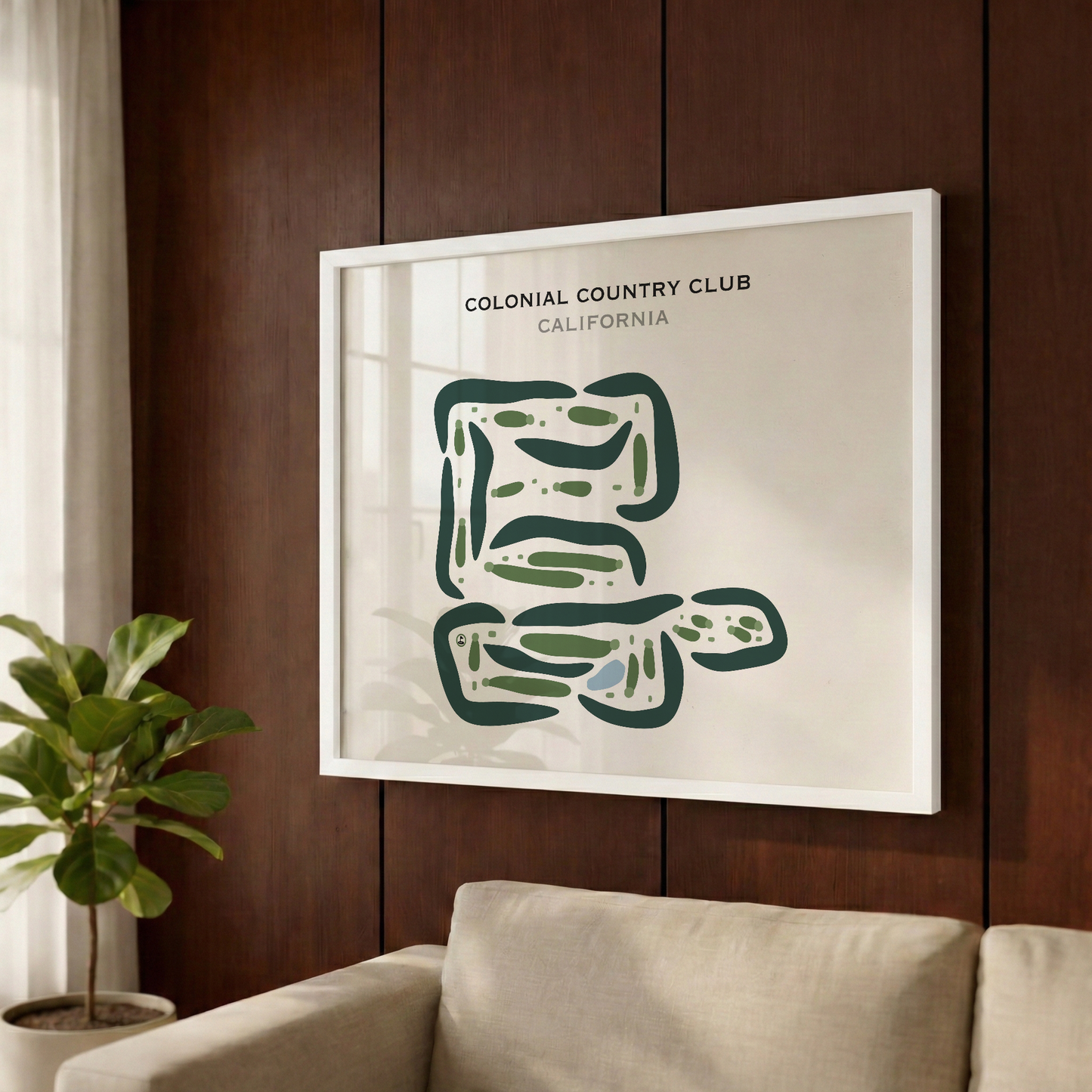 Colonial Country Club, California - Printed Golf Courses