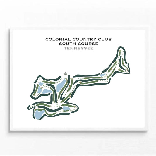 Colonial Country Club, South Course, Tennessee - Printed Golf Courses