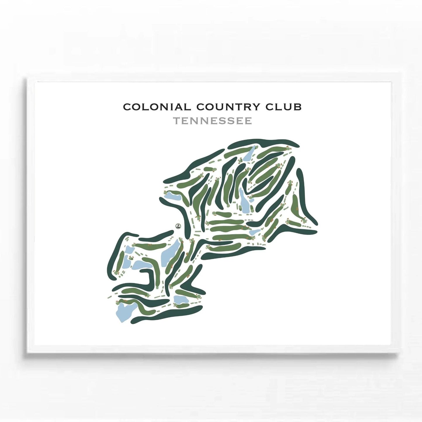 Colonial Country Club, Tennessee - Printed Golf Courses