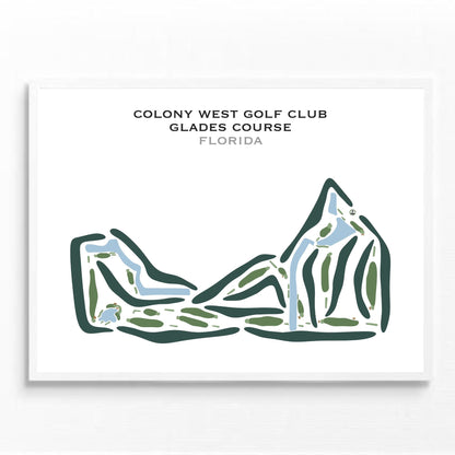 Colony West Golf Club - Glades Course, Florida - Printed Golf Courses