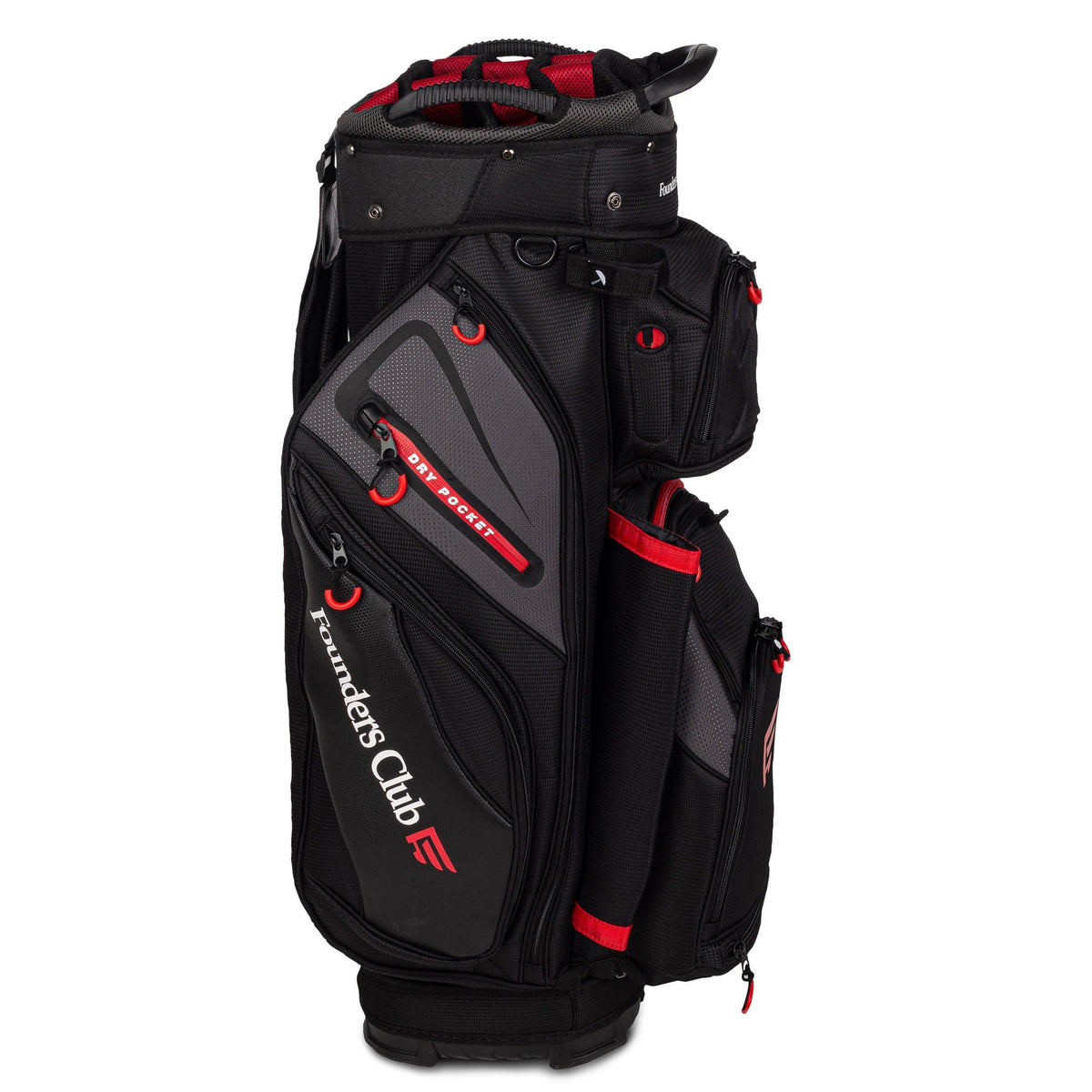 ColoradoCartBagBlackCharcoalRedLeftSide - GOLF LEAGUE