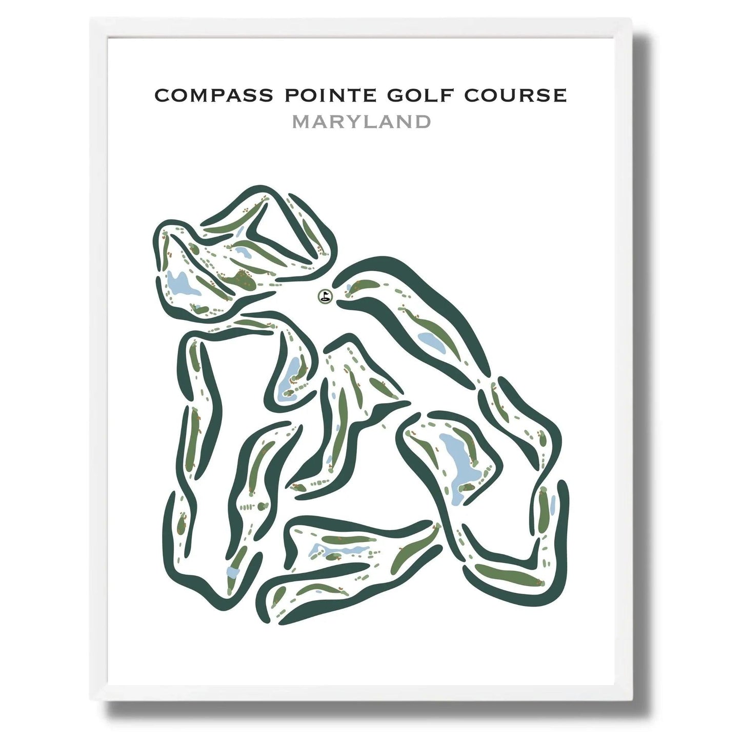 Compass Pointe Golf Course, Maryland - Printed Golf Courses