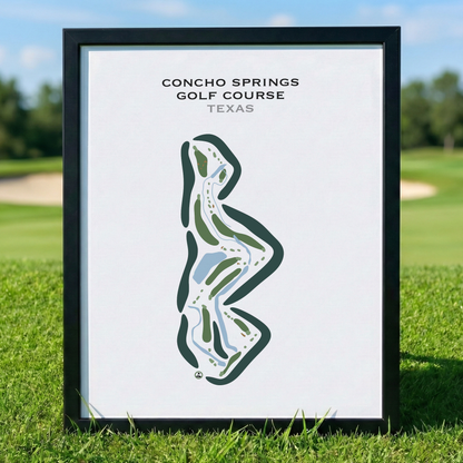 Concho Springs Golf Course, Texas - Printed Golf Courses