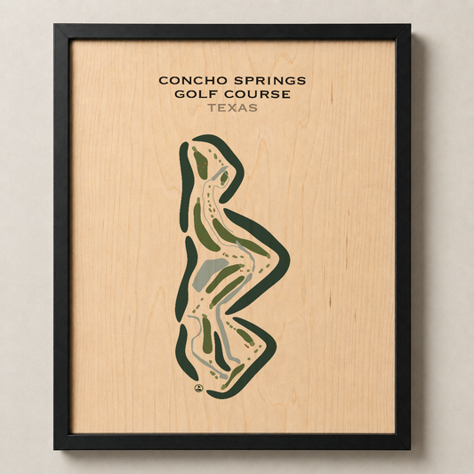 Concho Springs Golf Course, Texas - Printed Golf Courses