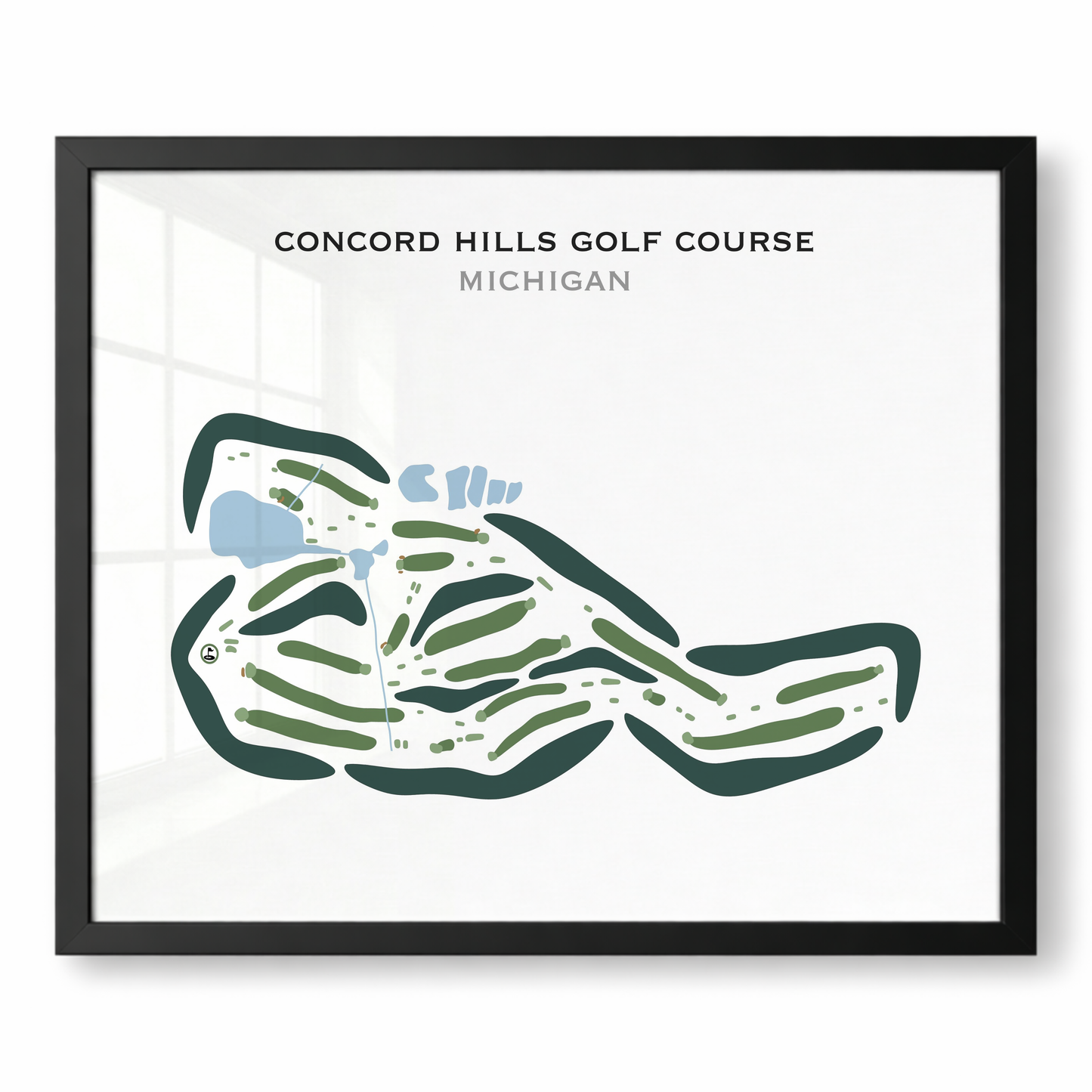 Concord Hills Golf Course, Michigan - Printed Golf Courses