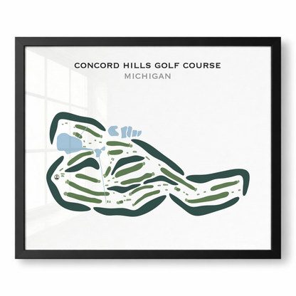 Concord Hills Golf Course, Michigan - Printed Golf Courses