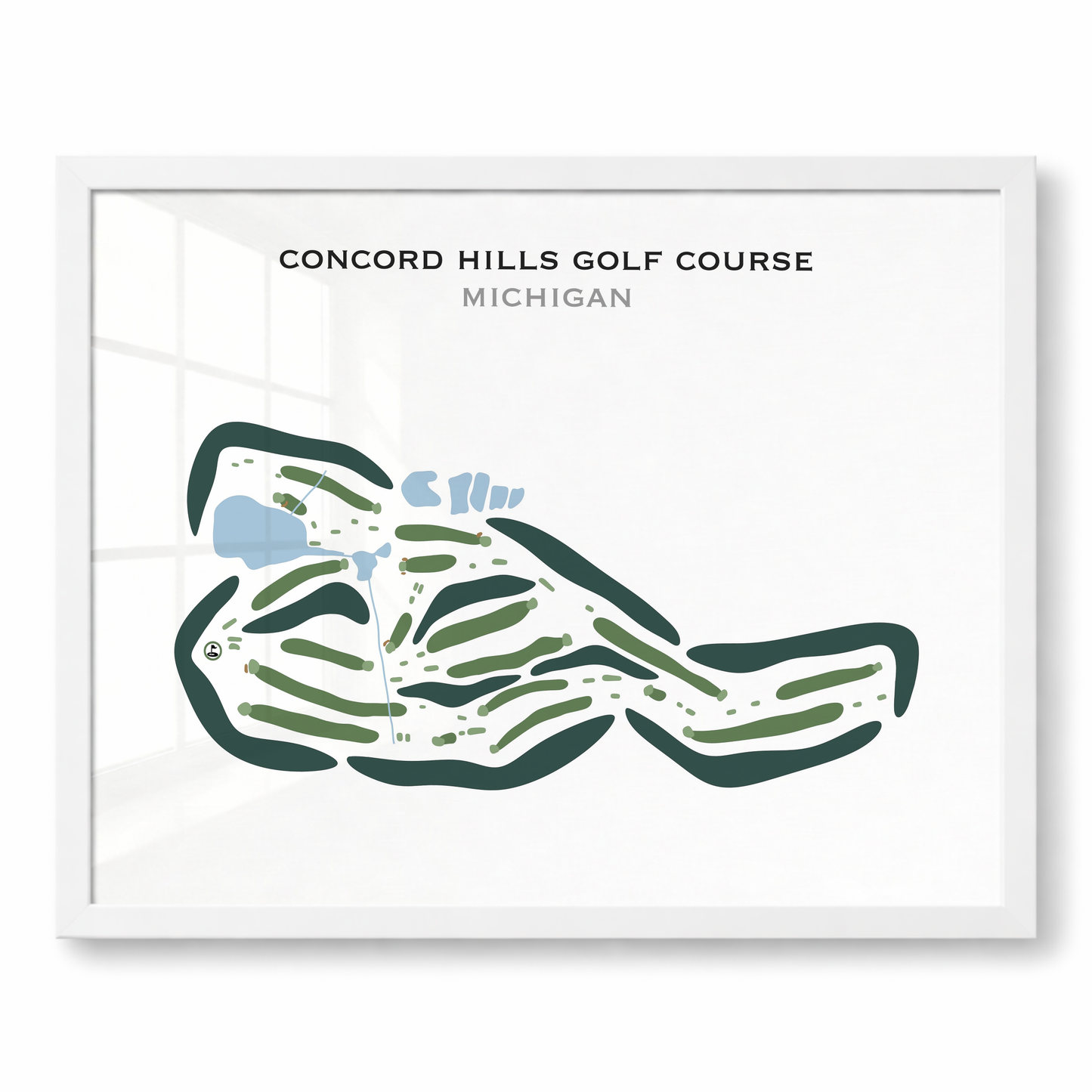 Concord Hills Golf Course, Michigan - Printed Golf Courses