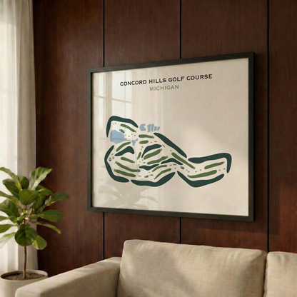Concord Hills Golf Course, Michigan - Printed Golf Courses