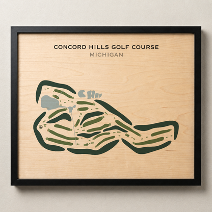 Concord Hills Golf Course, Michigan - Printed Golf Courses