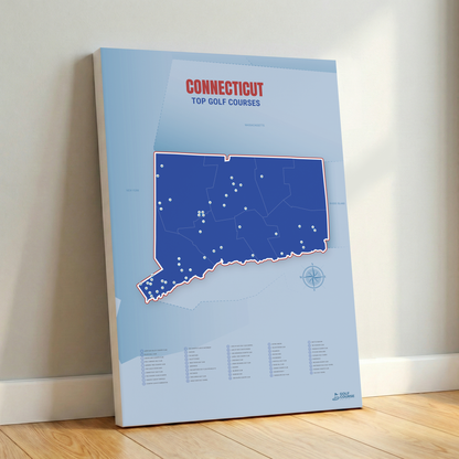 Map of Connecticut Golf Courses