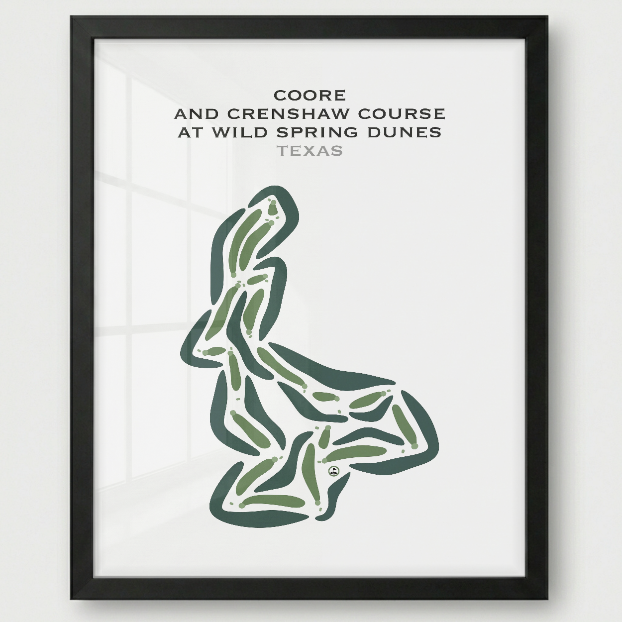 Coore and Crenshaw Course at Wild Spring Dunes Golf Course, Texas - Printed Golf Courses