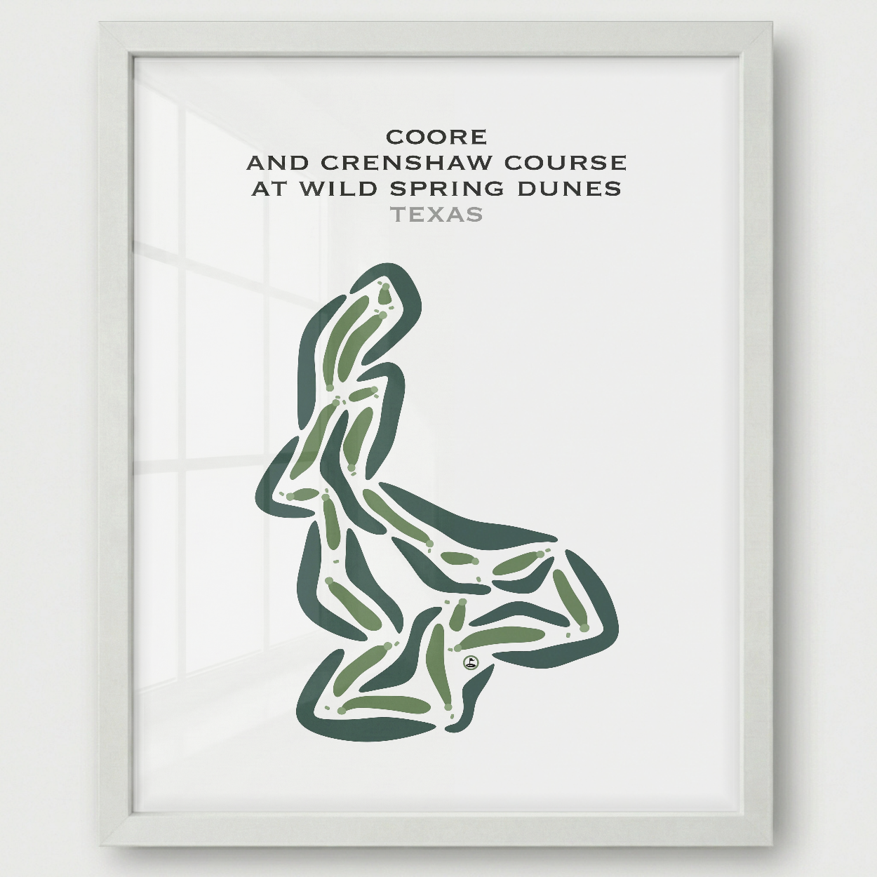 Coore and Crenshaw Course at Wild Spring Dunes Golf Course, Texas - Printed Golf Courses