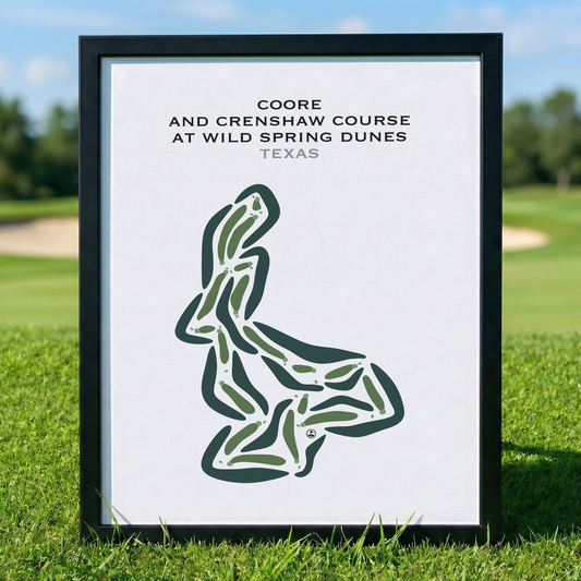 Coore and Crenshaw Course at Wild Spring Dunes Golf Course, Texas - Printed Golf Courses