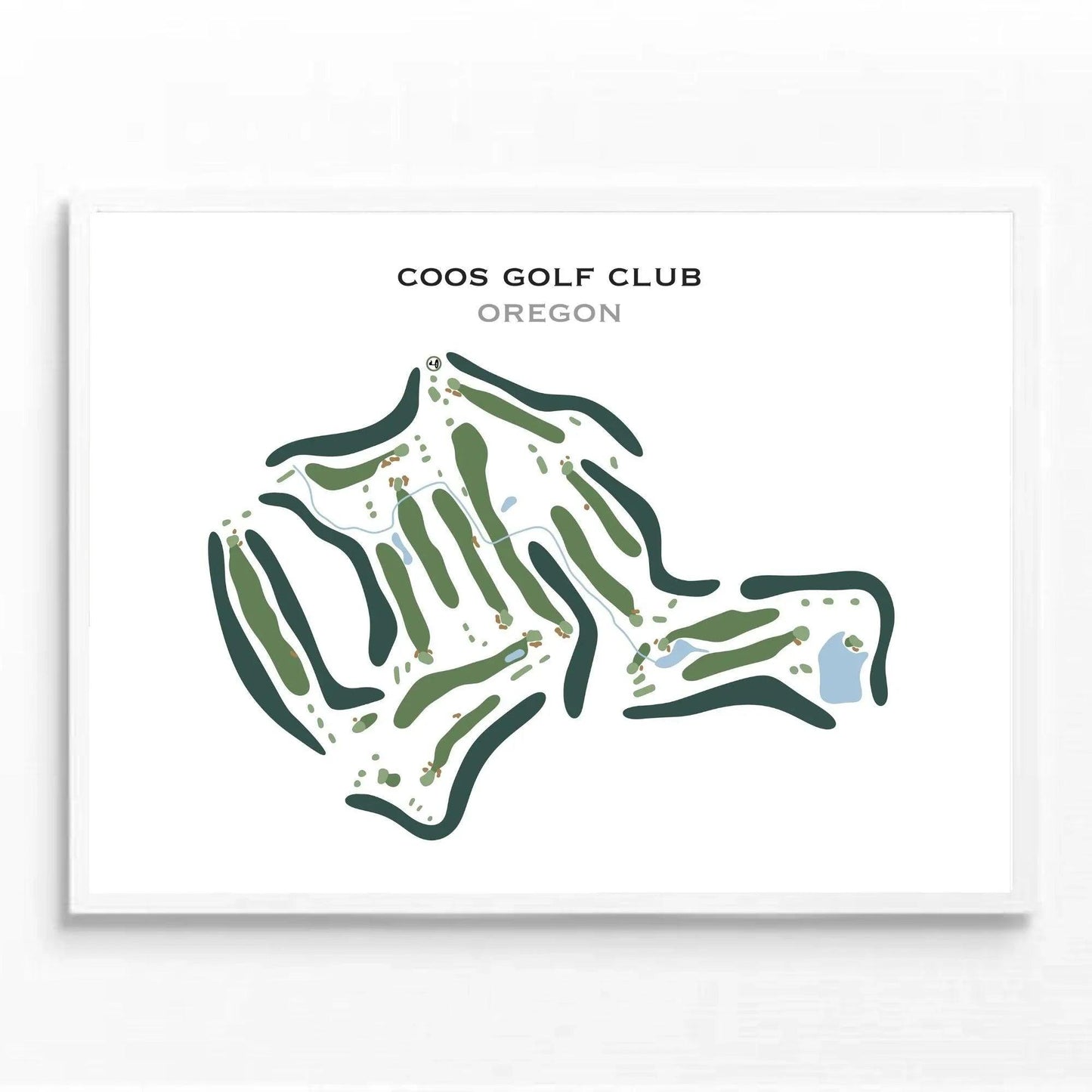 Coos Golf Club, Oregon - Printed Golf Course