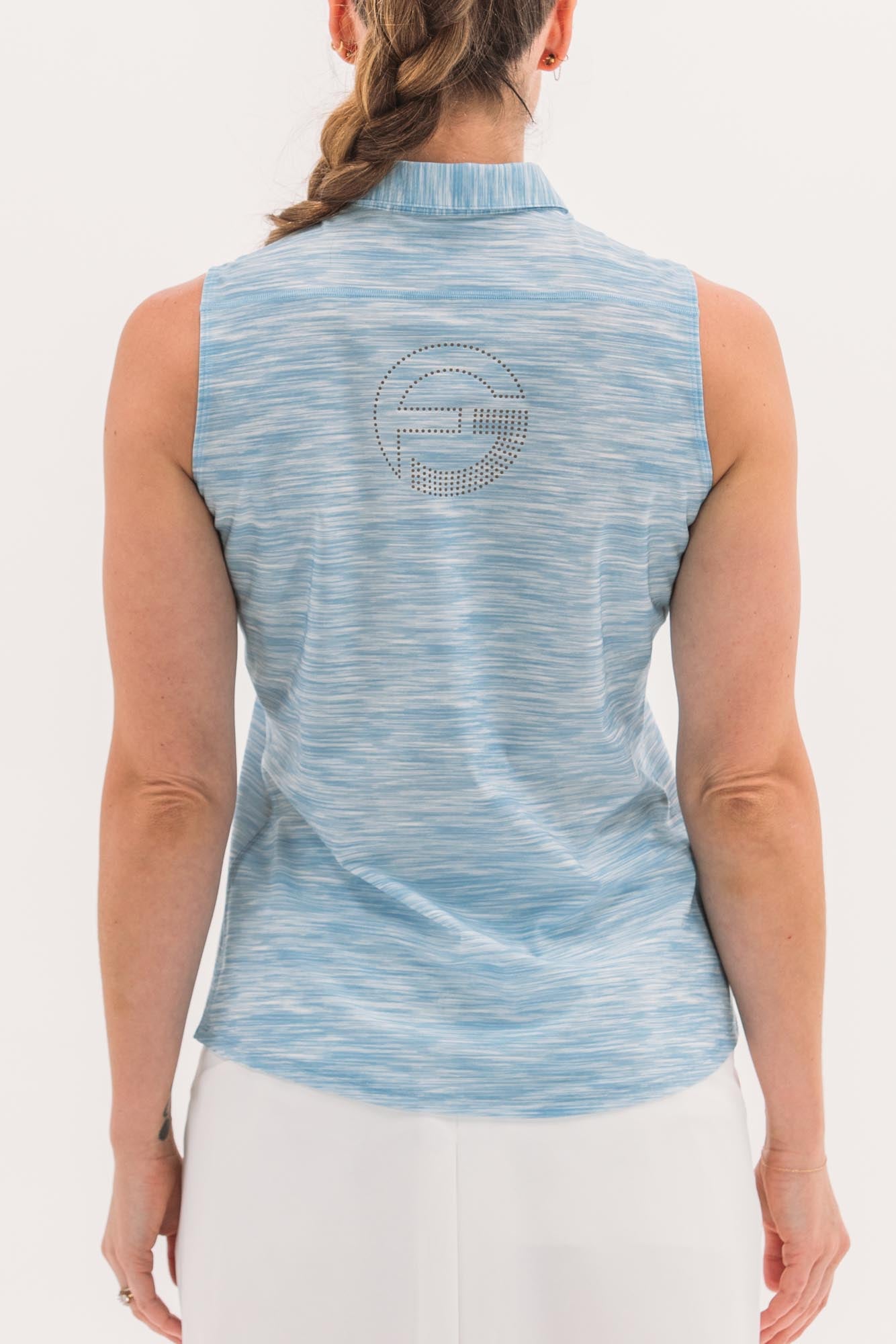 Core Sleeveless Print Polos