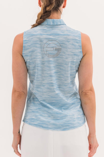 Core Sleeveless Print Polos