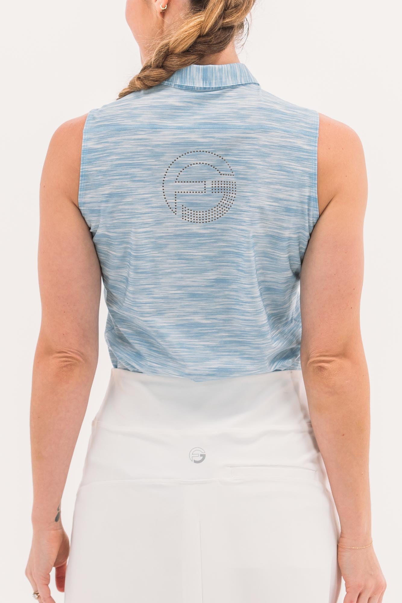 Core Sleeveless Print Polos