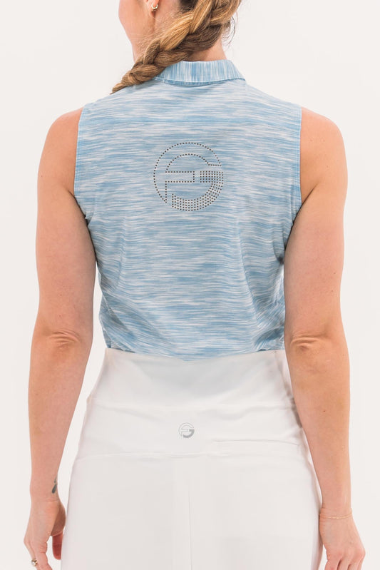 Core Sleeveless Print Polos
