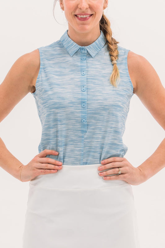 Core Sleeveless Print Polos