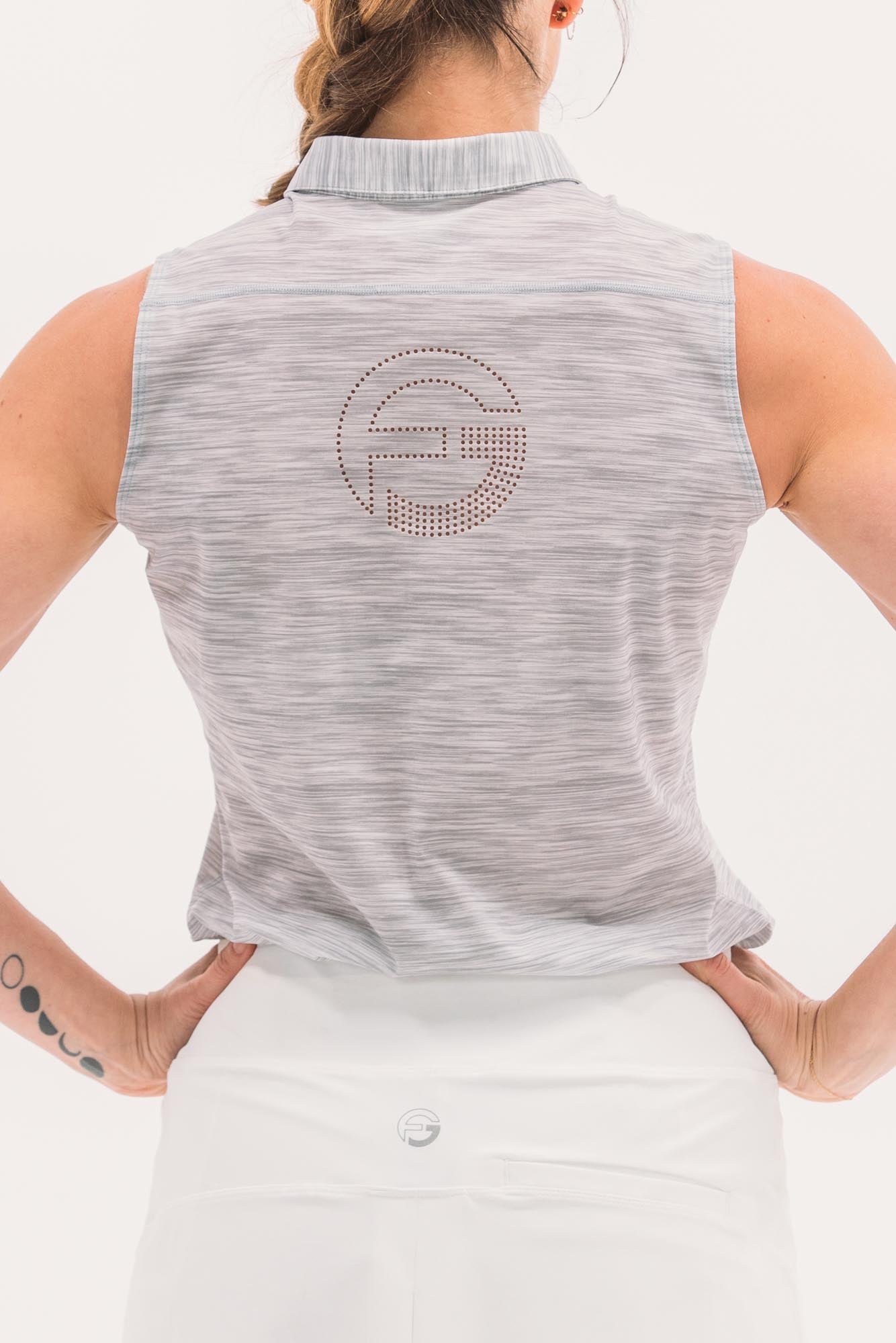 Core Sleeveless Print Polos