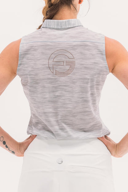 Core Sleeveless Print Polos