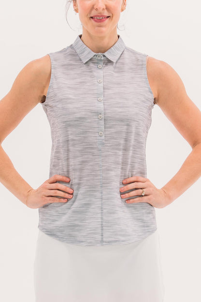 Core Sleeveless Print Polos