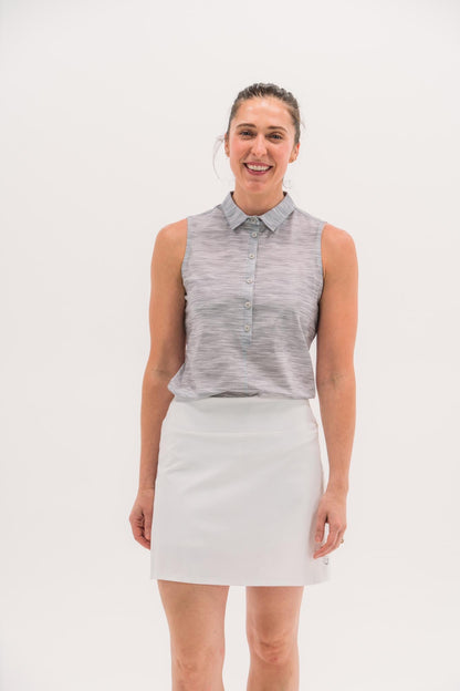 Core Sleeveless Print Polos