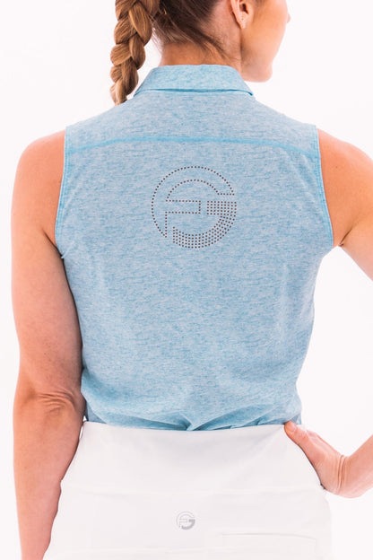 Core Sleeveless Print Polos