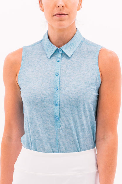 Core Sleeveless Print Polos