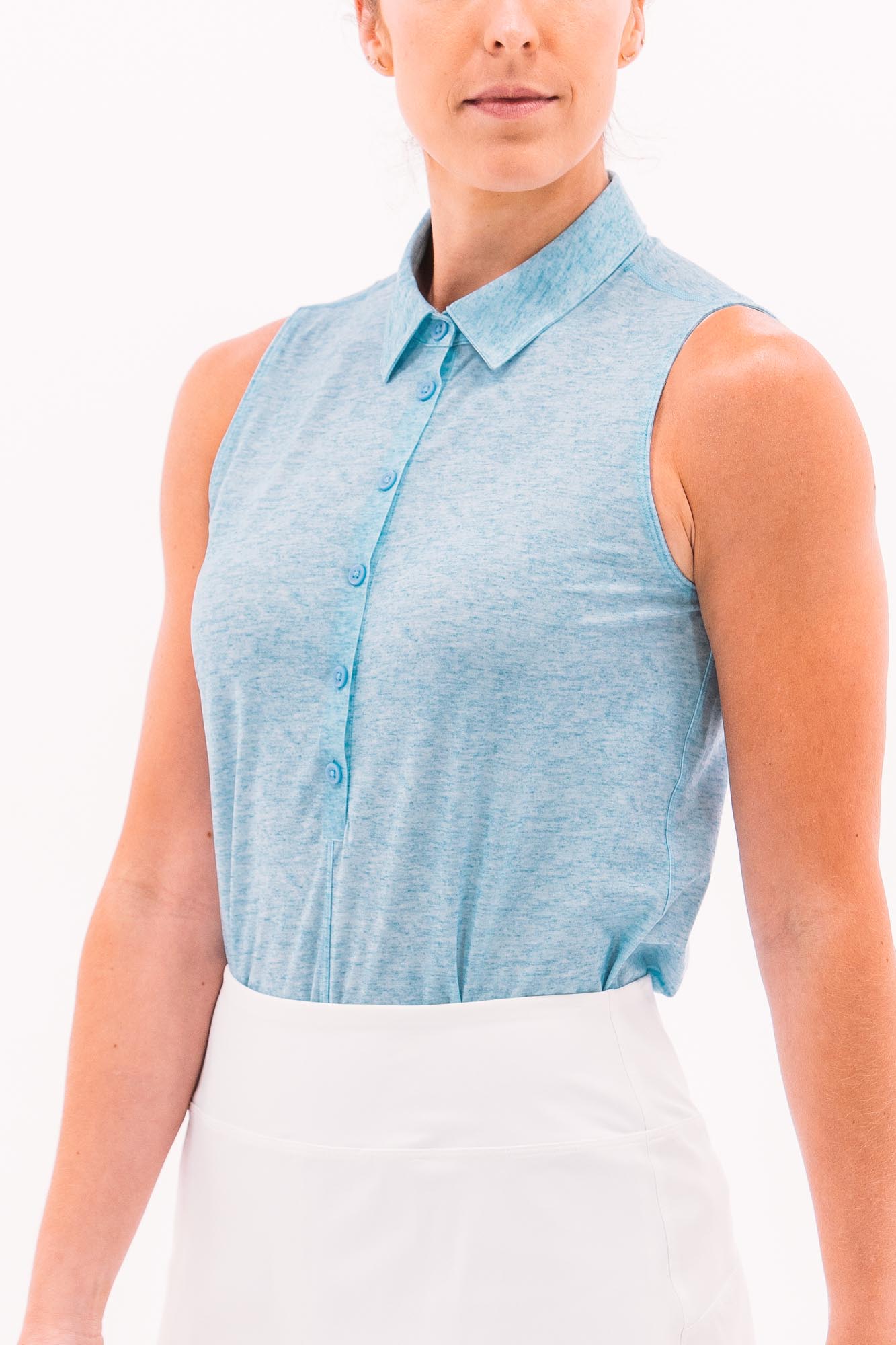 Core Sleeveless Print Polos