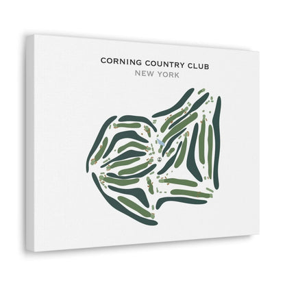 Corning Country Club, New York - Printed Golf Course