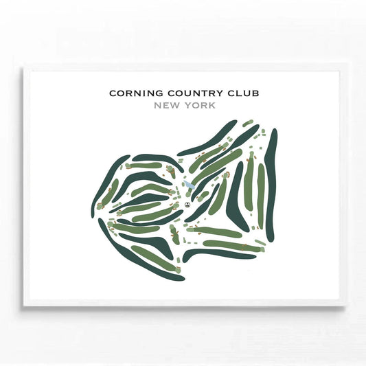 Corning Country Club, New York - Printed Golf Course