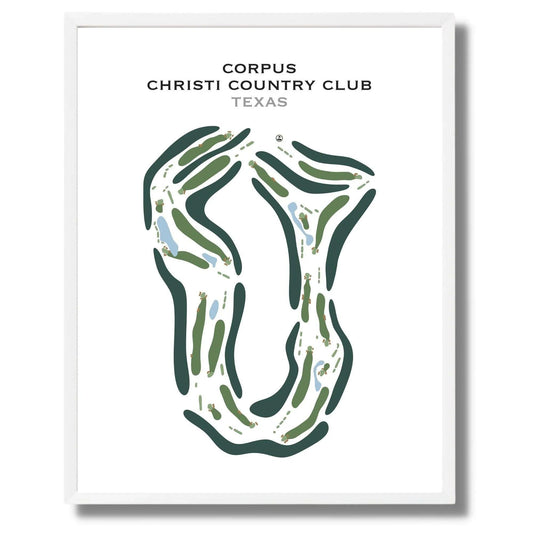 Corpus Christi Country Club, Texas - Printed Golf Course